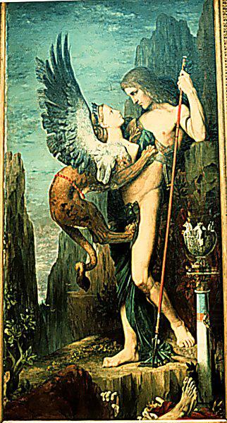 Oedipus and the Sphinx, Gustave Moreau